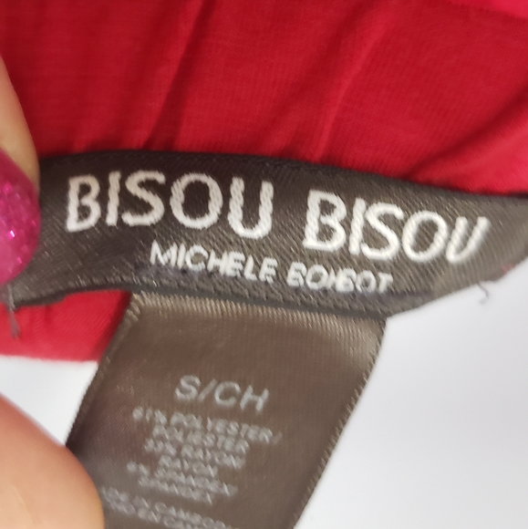 Bisou Bisou Ladies Halter Top Red Size Small Back Out Casual Chic Wear - Picture 5 of 5